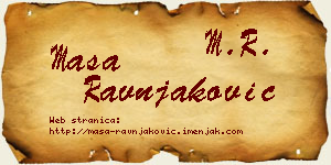 Maša Ravnjaković vizit kartica
